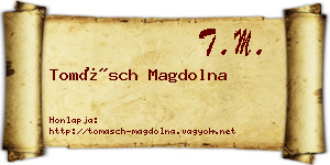 Tomásch Magdolna névjegykártya