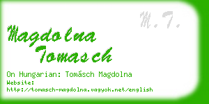 magdolna tomasch business card